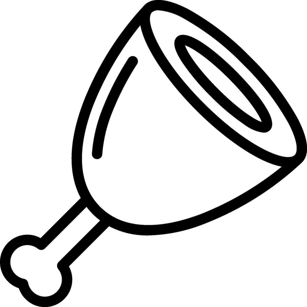 A black and white drawing of a wine glass vector