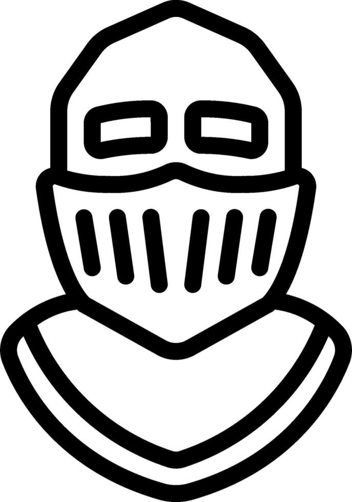 A black and white drawing of a helmet vector