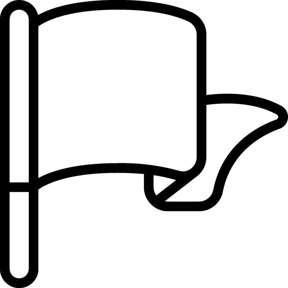 A black and white flag icon on a white background vector