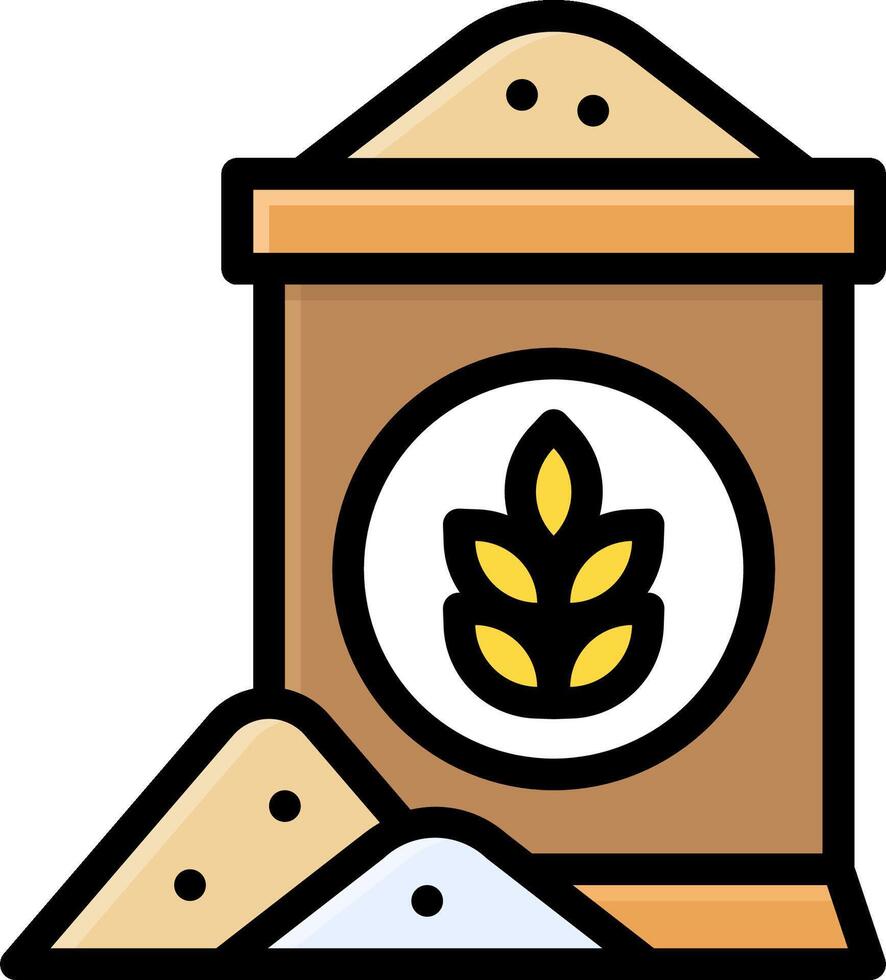 A jar of flour and a loaf of bread vector