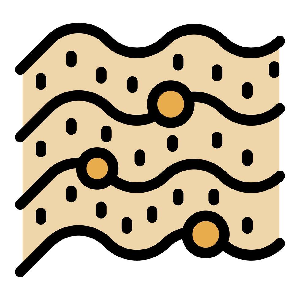 Human skin layer presenting dermis structure icon vector