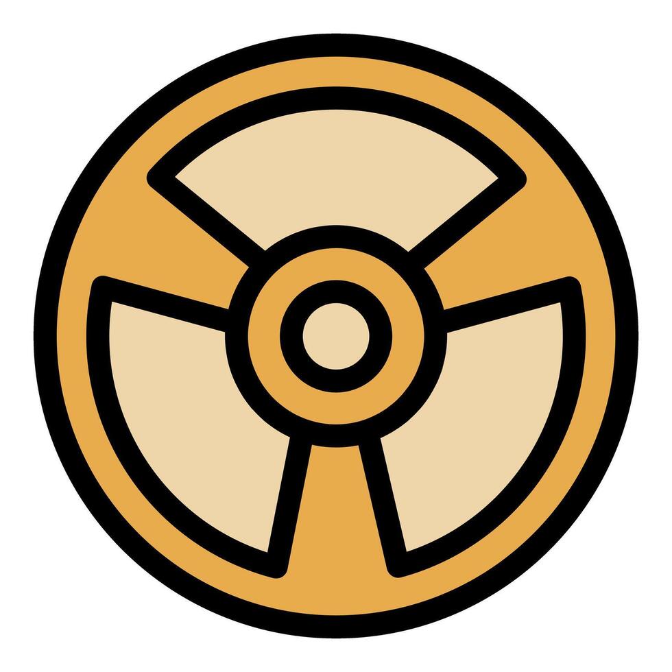 Radioactive hazard symbol depicting nuclear contamination vector