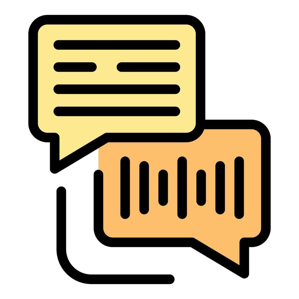 Chat bot answering with audio message icon representing ai assistant vector