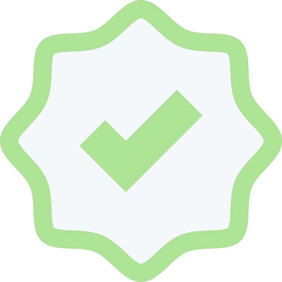 A green check mark on a white background vector