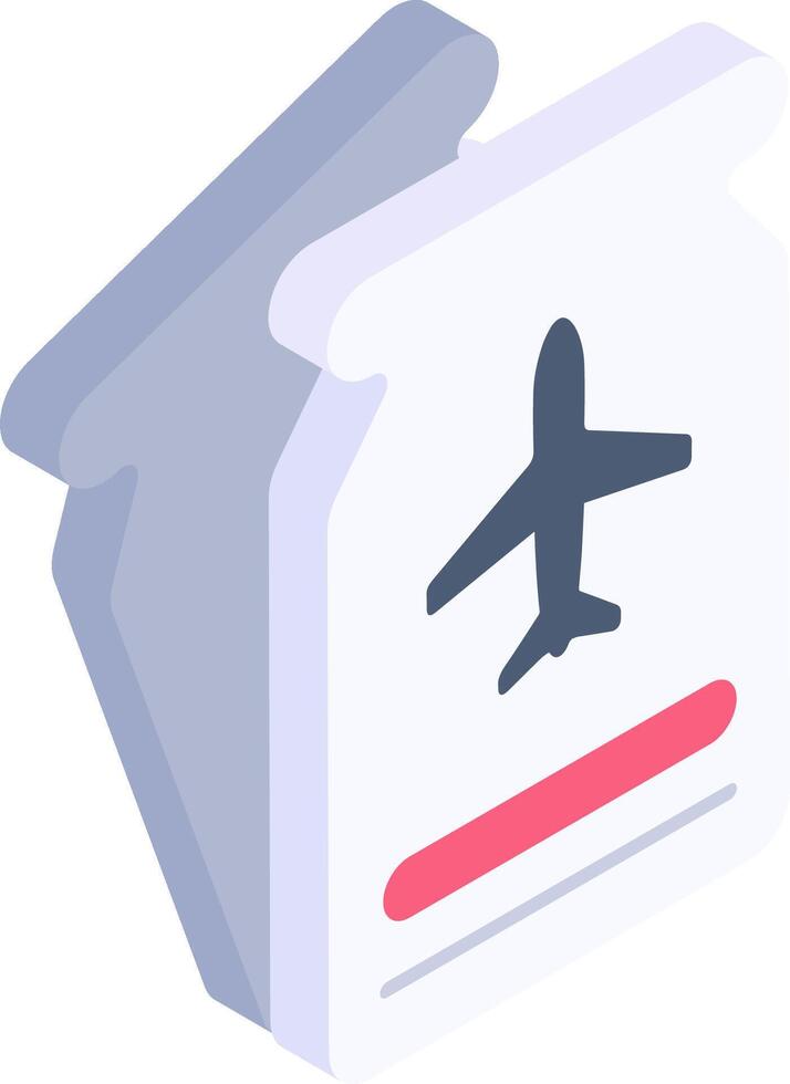 A plane is sitting on top of a book vector