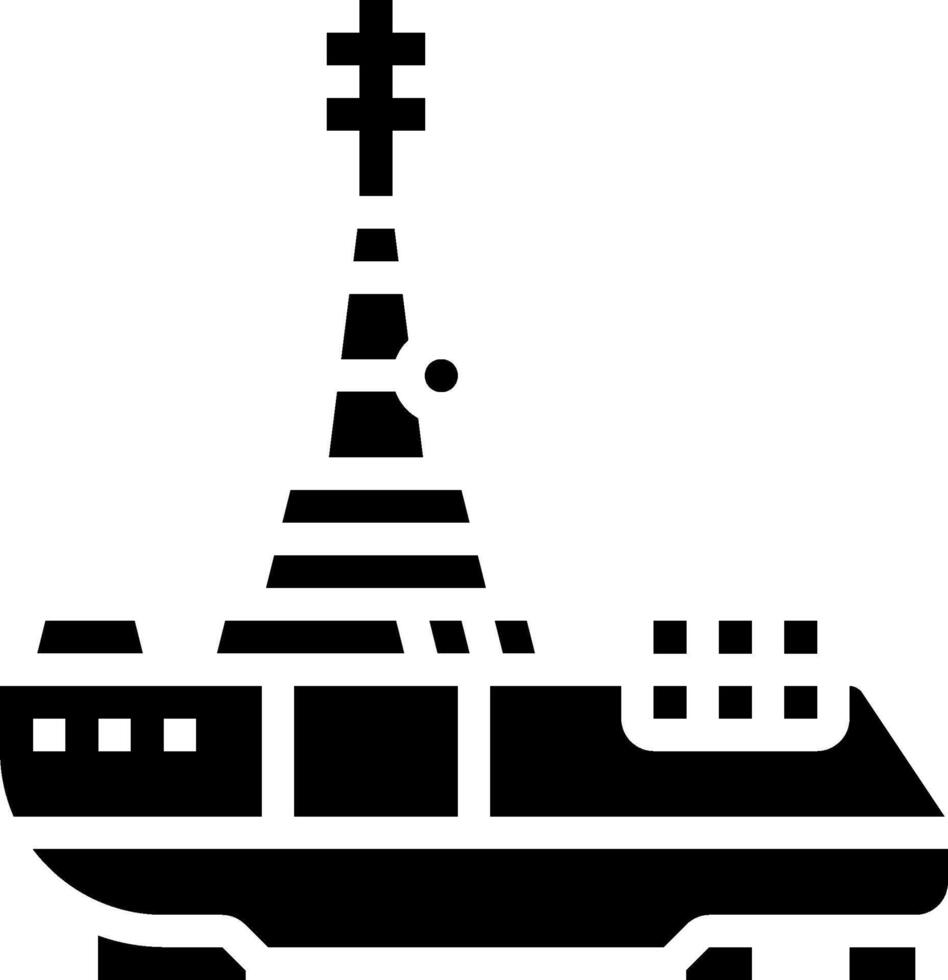 A black and white image of a ship vector