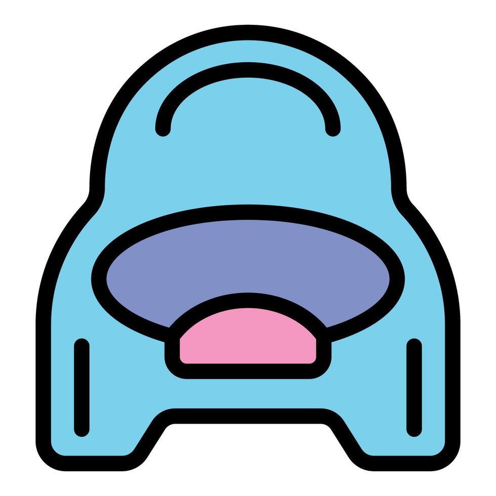 Baby potty chair training seat icon for toddler child vector