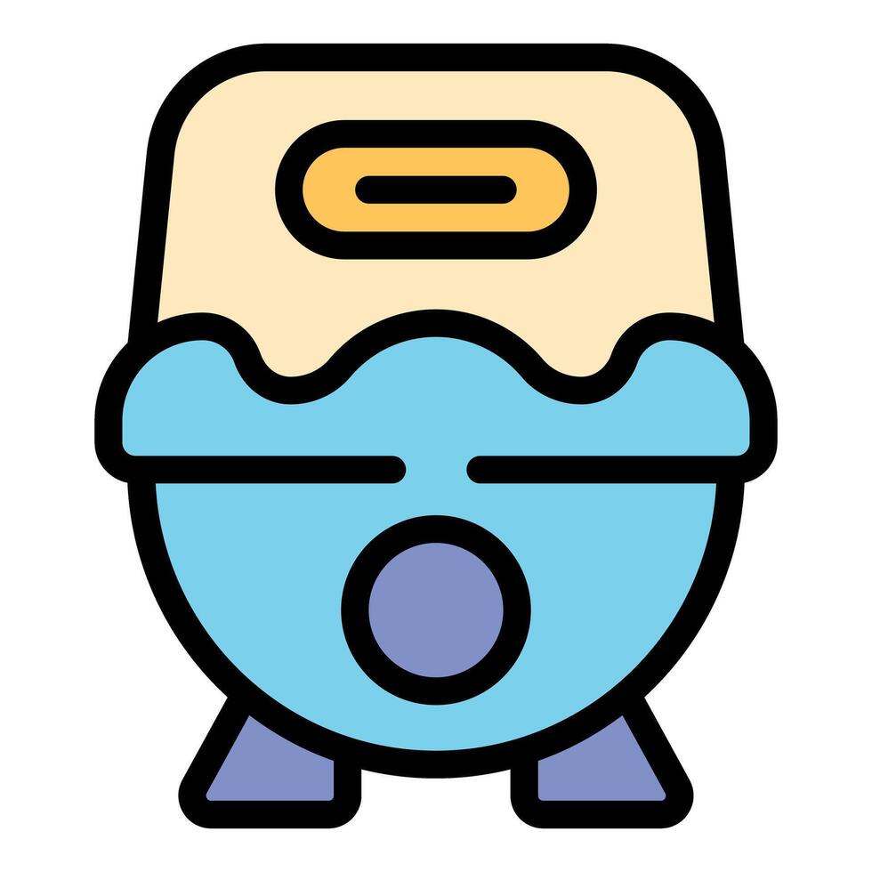 Blue water tank icon, filled line style vector