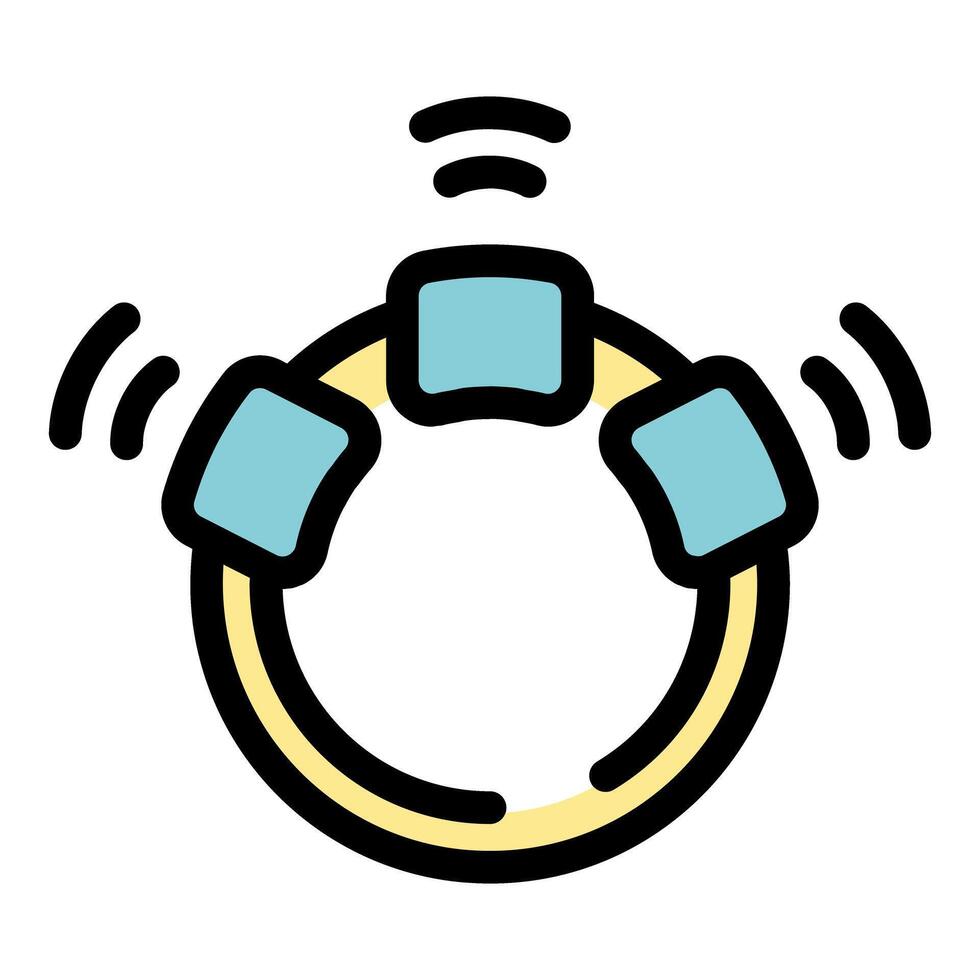 Smart tracker sending signal for pet location tracking vector