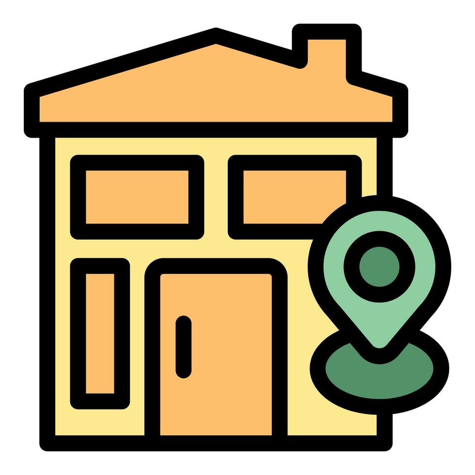 House location pin showing real estate property and address vector