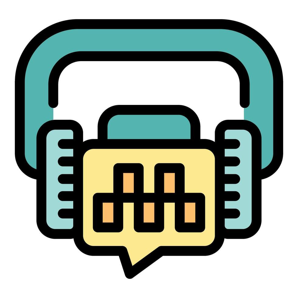 Voice assistant listening to user command with sound bars displayed on smartphone vector