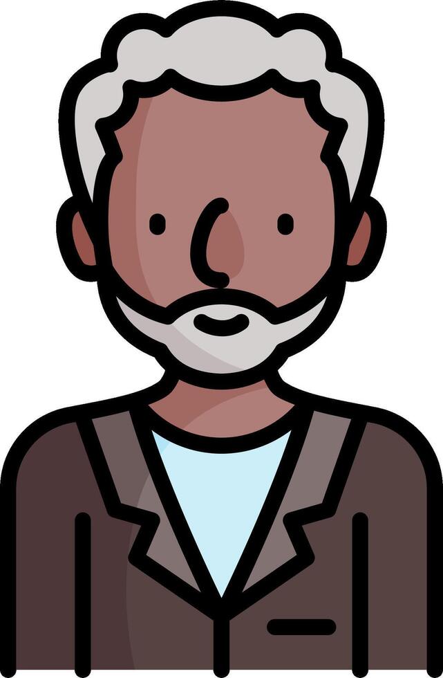 An old man with a beard and a mustache vector