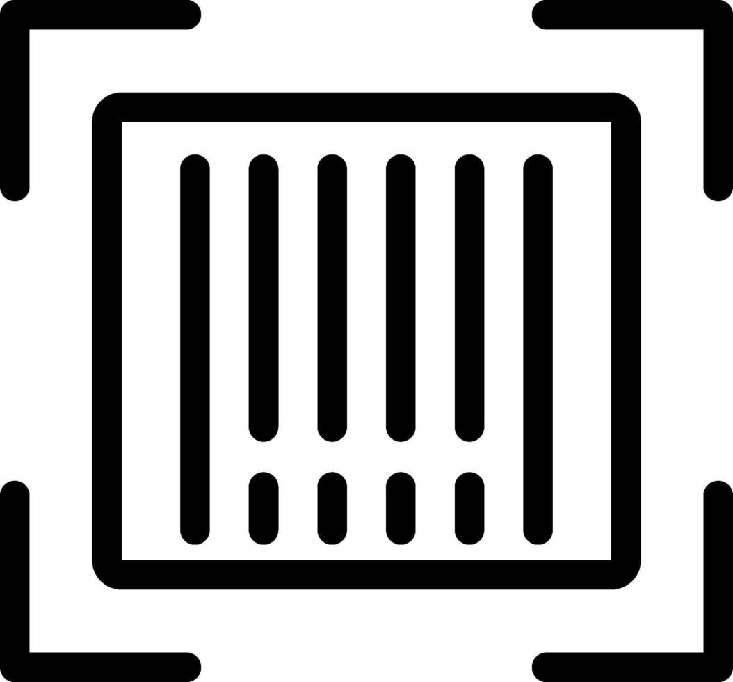 A black and white square with a square grid vector