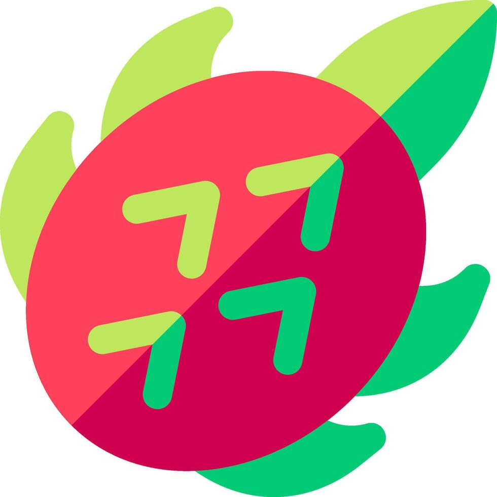 A red raspberry with a green leaf on it vector