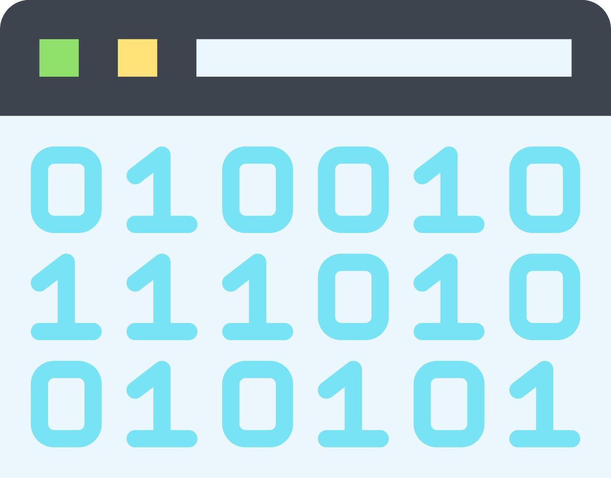 un computadora pantalla con binario números en eso vector