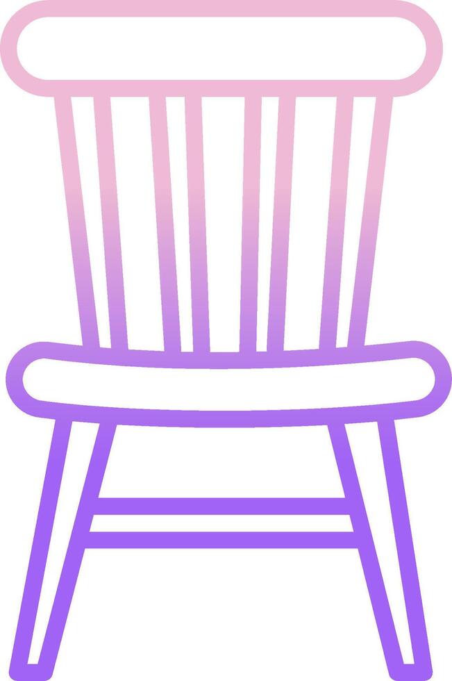 A chair with a pink and purple gradient vector