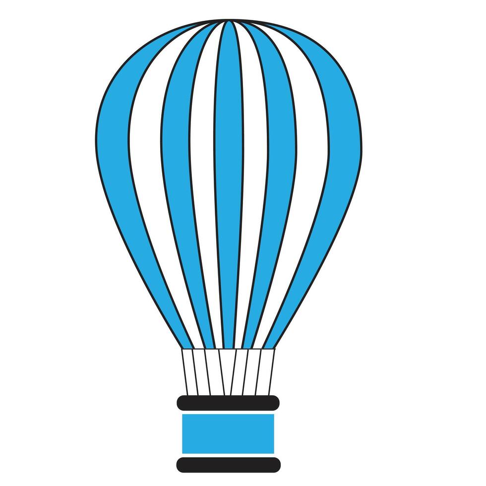 Air balloon on blue color vector
