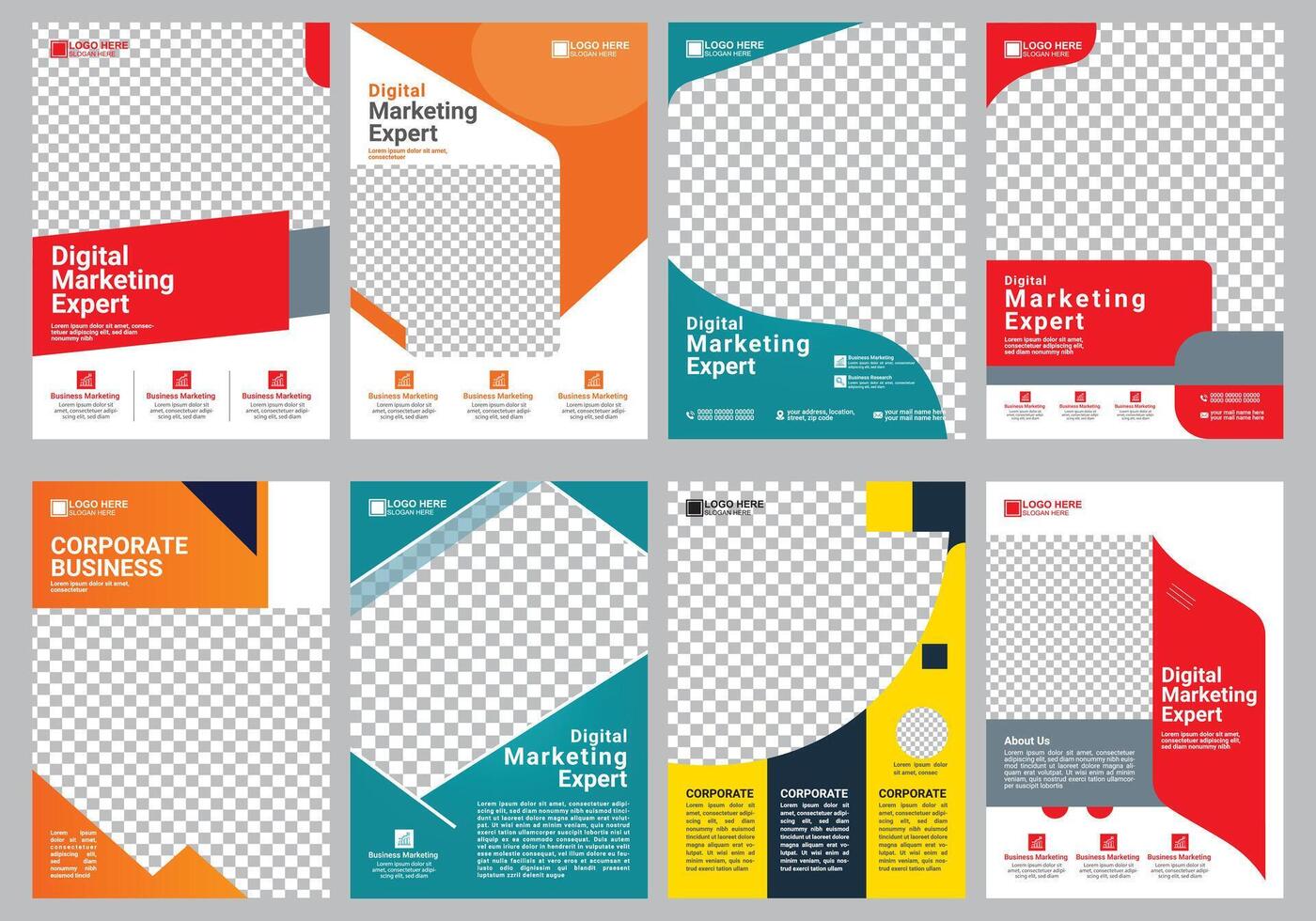 flyer design template package vector