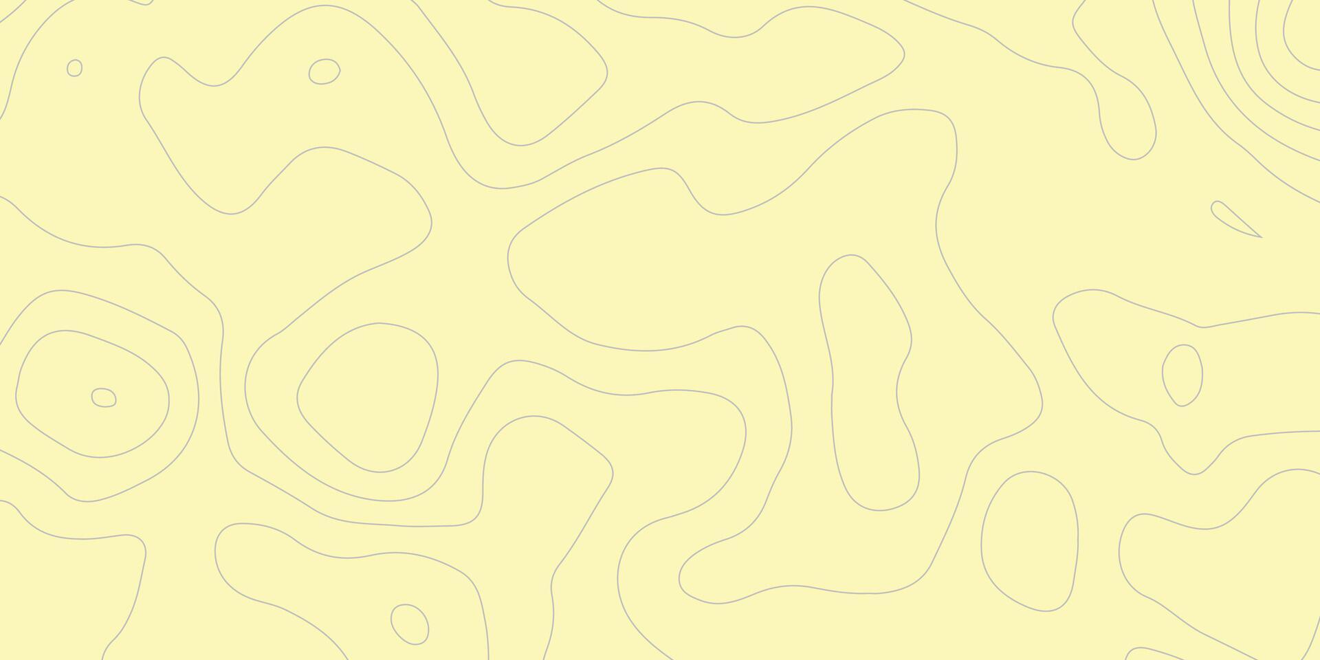 Soft Yellow Topographic Map Pattern vector