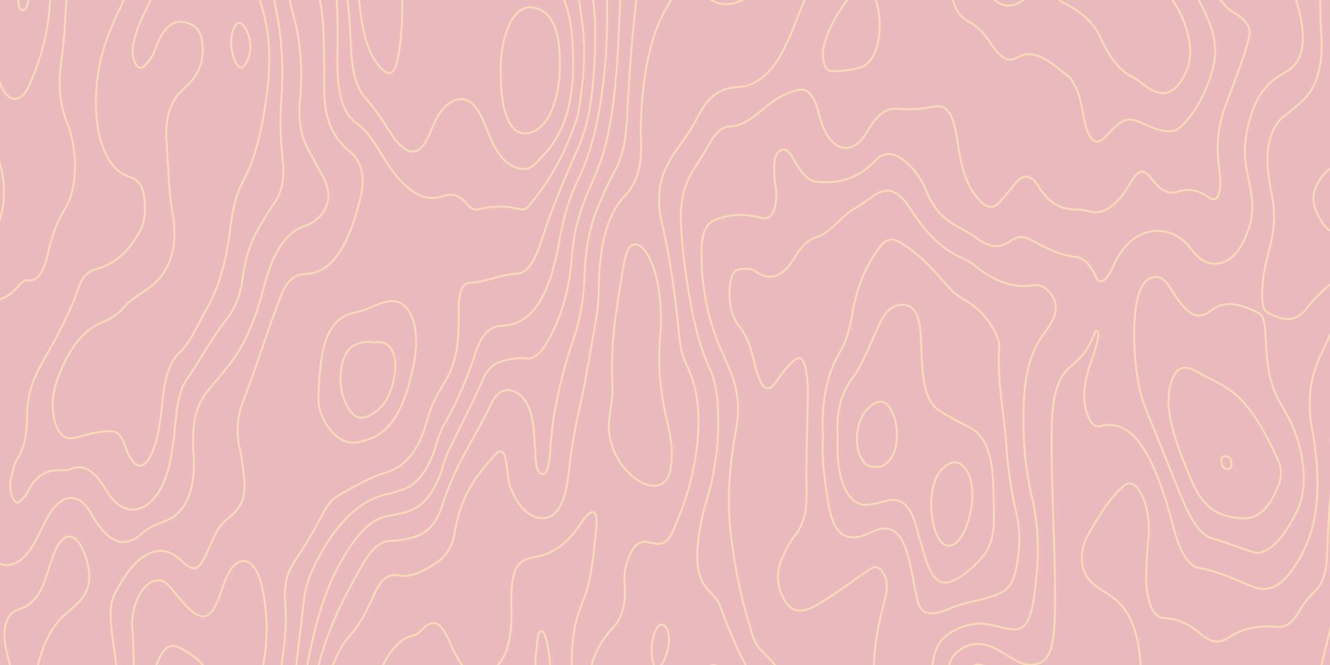 Pink Topographic Contour Line Background vector