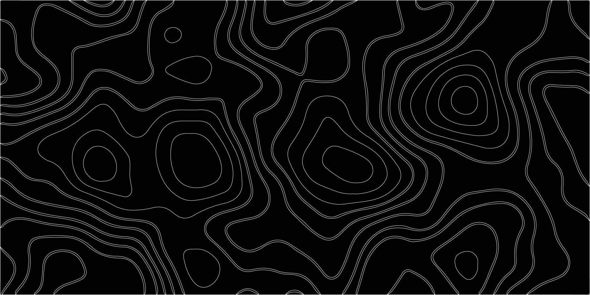 Black Topographic Contour Line Pattern vector