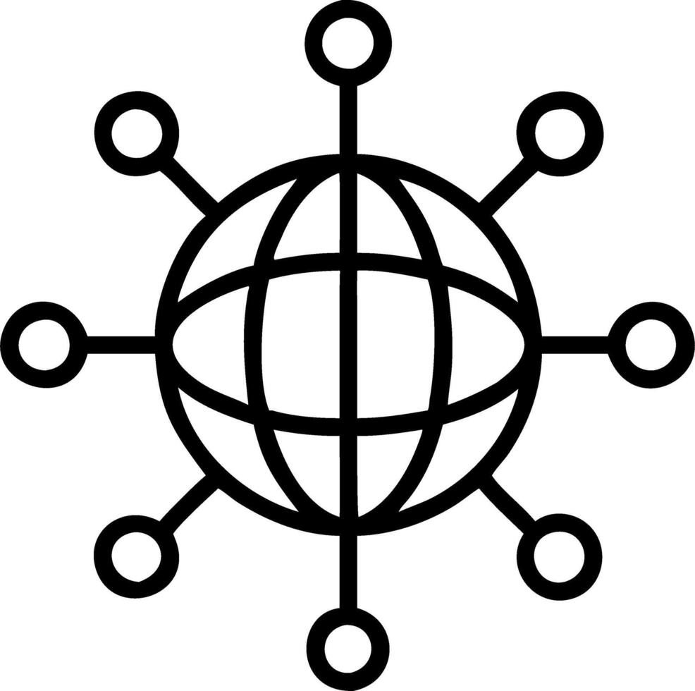 Globe with network connections overlaid on an abstract bokeh background vector