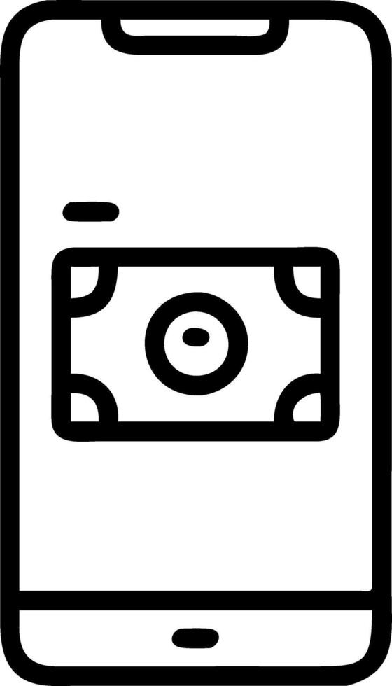 Glossy smartphone with finance app vector