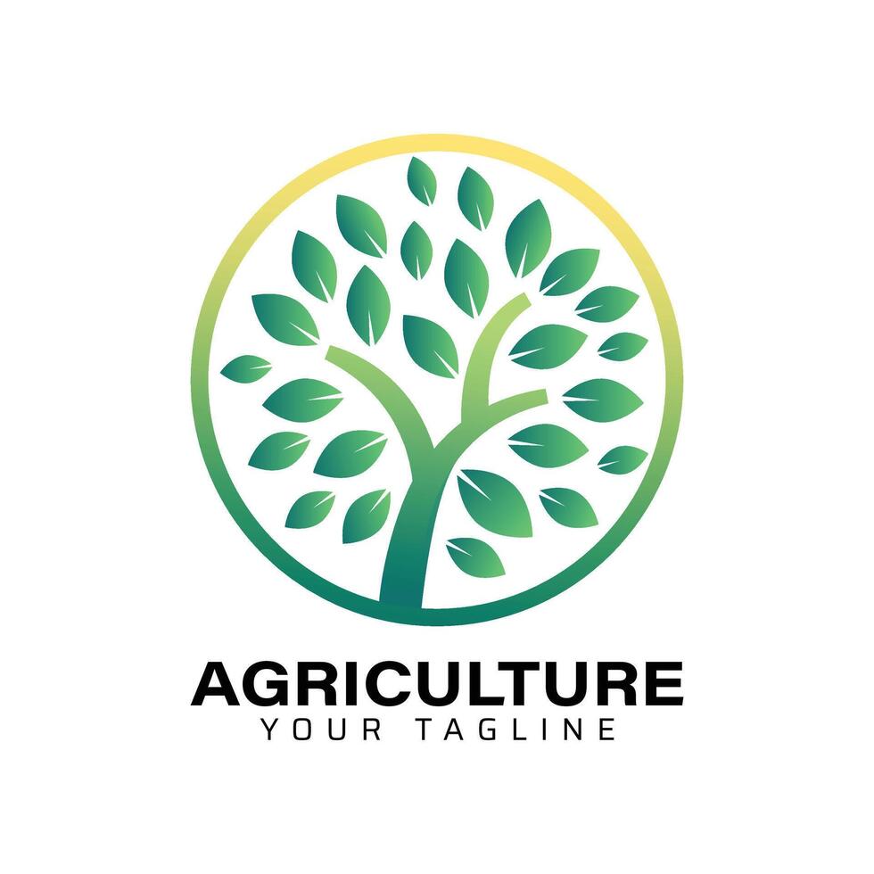 Agriculture tree logo vector