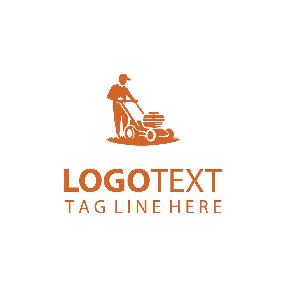 Trimmed And Tidy Lawn Movers Logo vector