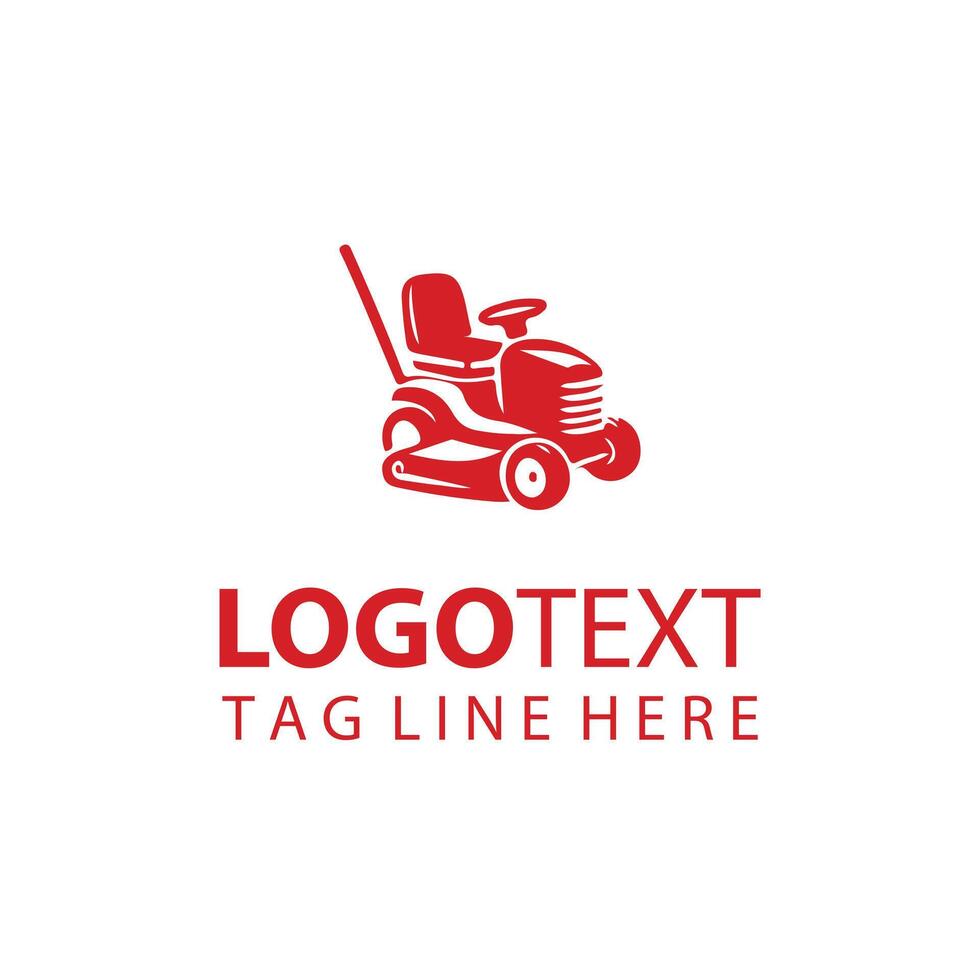 Trim Mow Lawn Mover Logo vector