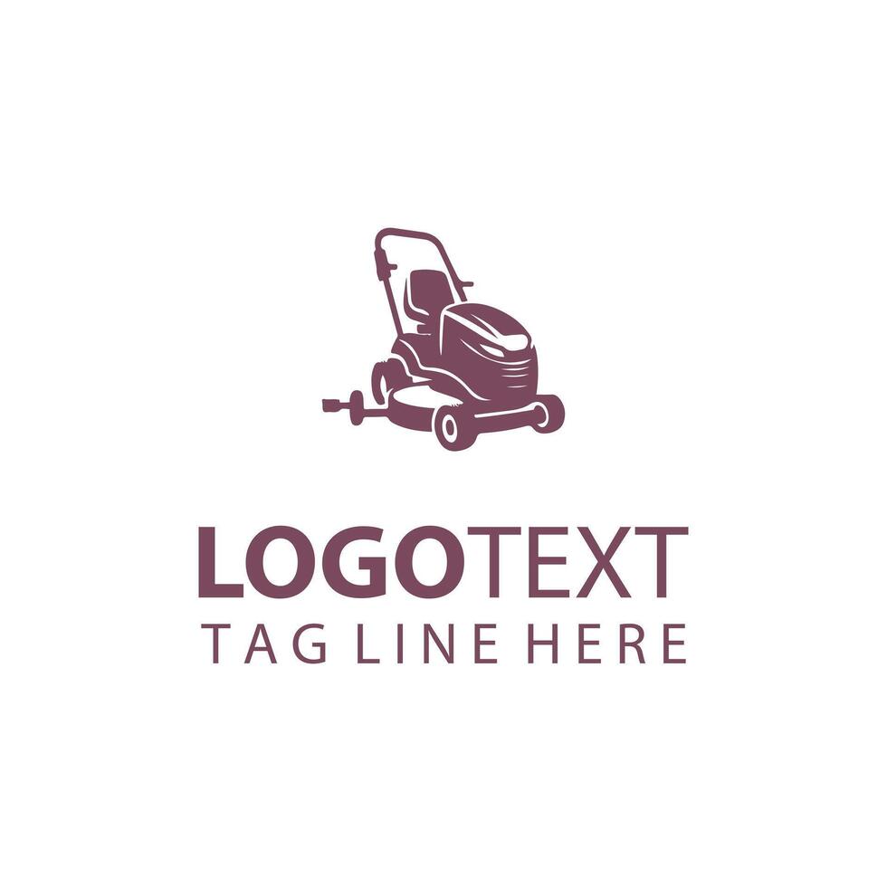 Mow Right Solutions Lawn Mover Logo vector