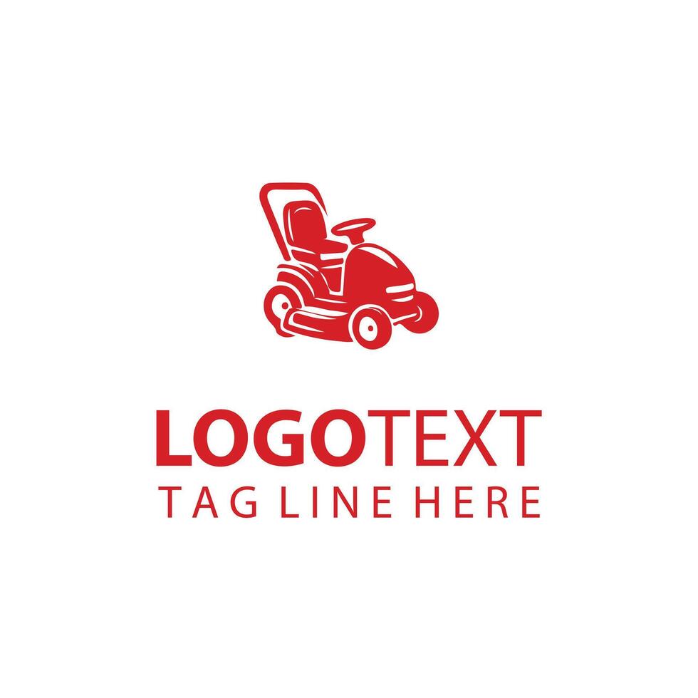 Edge Line Lawn Mover Logo vector