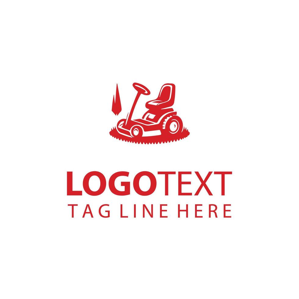 Turbo Mow Lawn Mover Logo vector