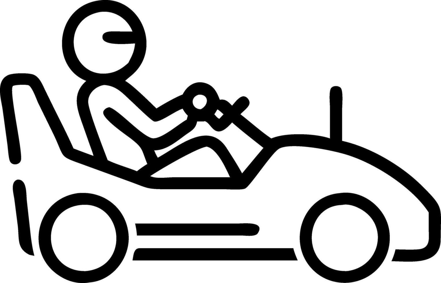 A person driving a sports car with exhilaration on a racetrack vector