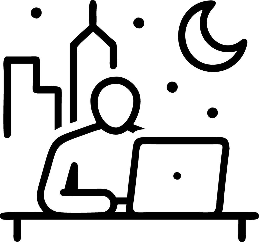 Abstract digital art of a person remotely collaborating on a virtual whiteboard with soft bokeh effects vector