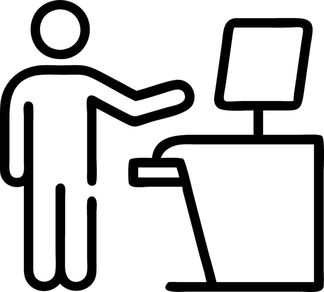 Automated Retail Checkout Experience vector
