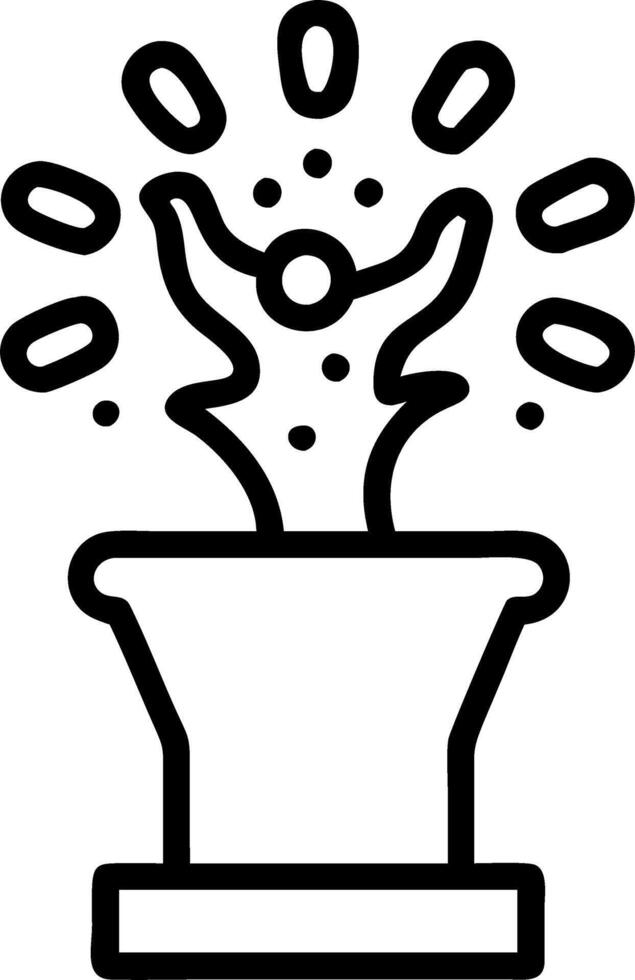 Bioluminescent coral reef podium with glowing elements vector