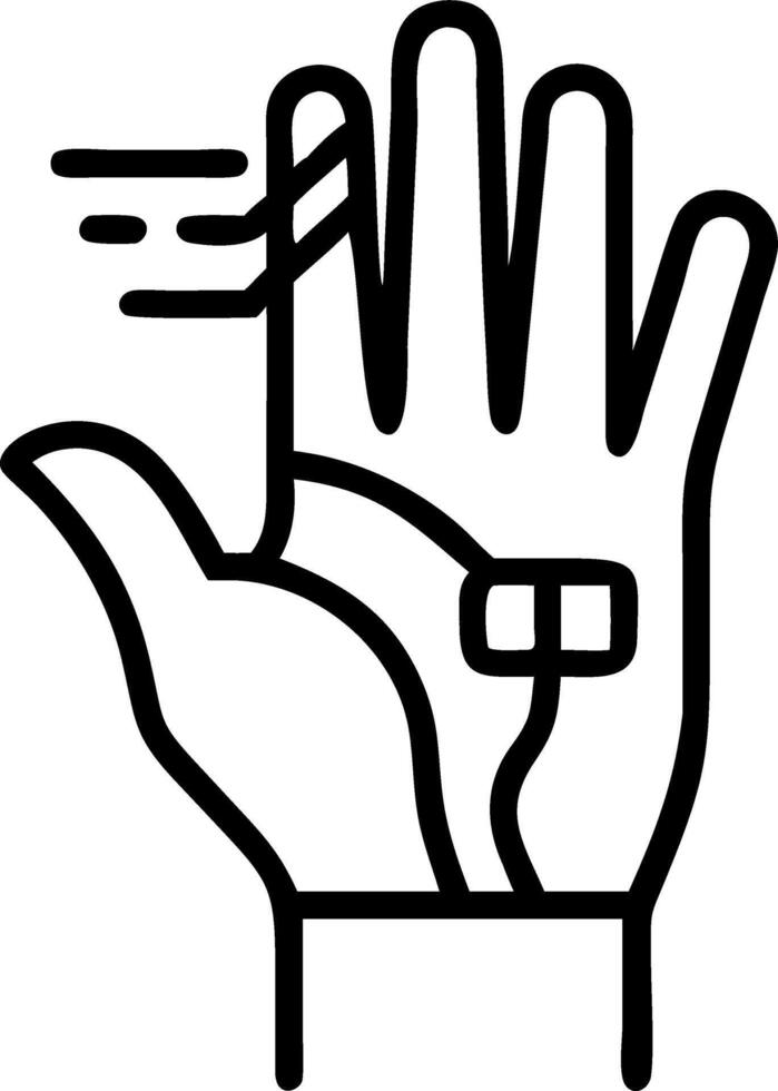 Biometric payment hand scan vector