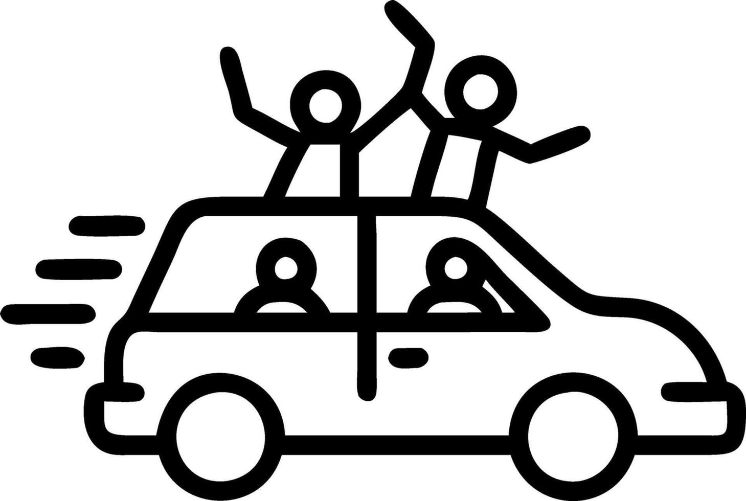 Bokeh digital art of a family packing a car for a road trip adventure vector