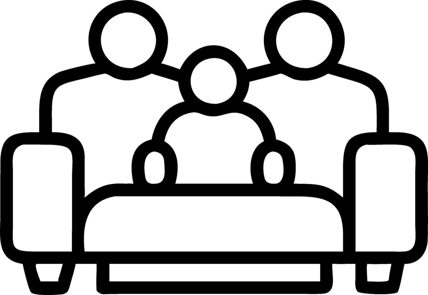 Bokeh digital art of a family sitting together on a couch with warm lighting vector