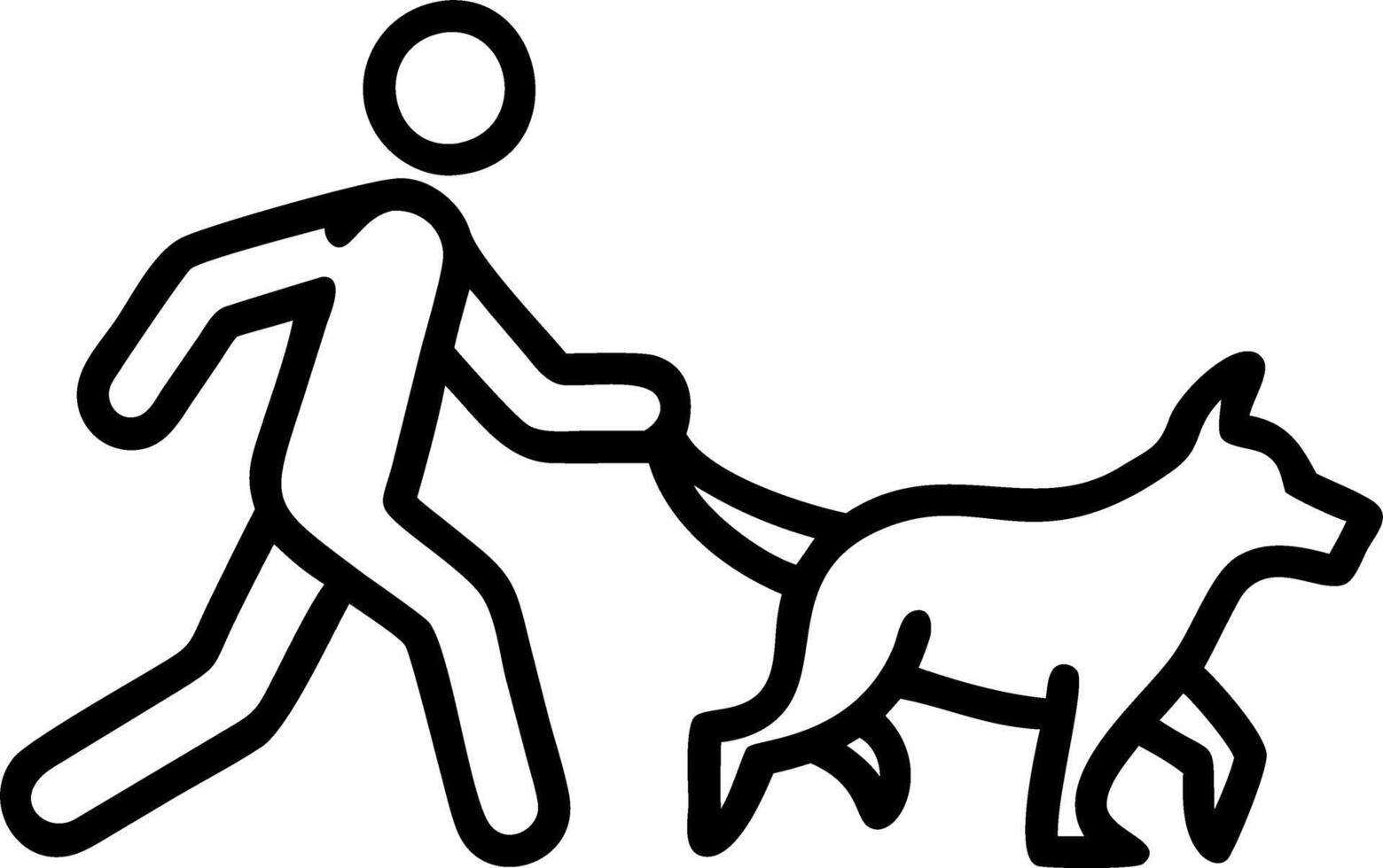 Bokeh Dog and Owner Running Together vector