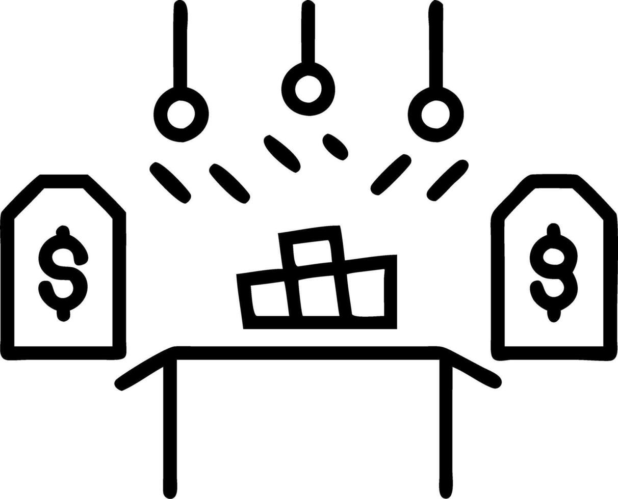 Business conference table with glowing financial data charts vector