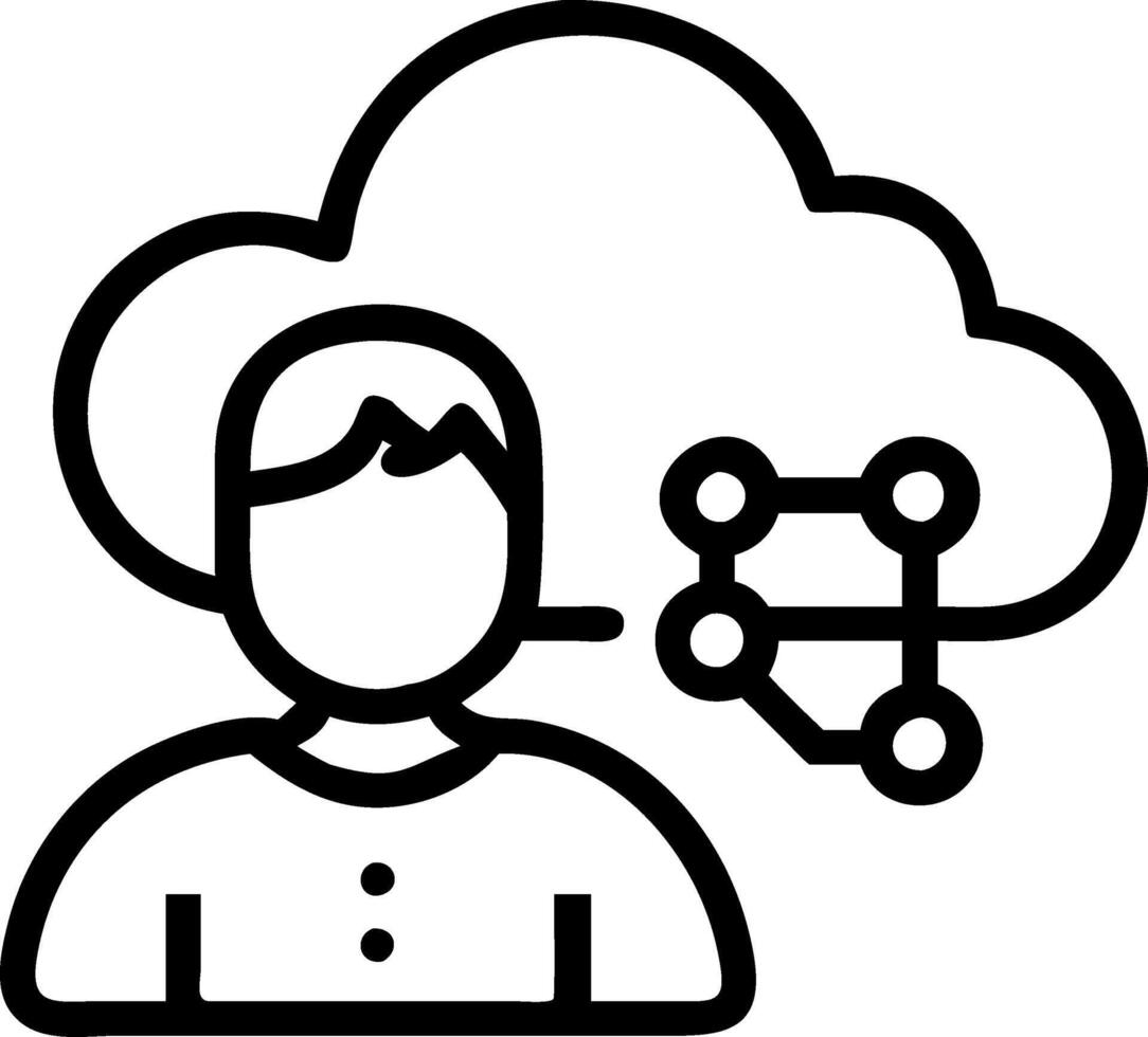 Business growth with cloud technology vector