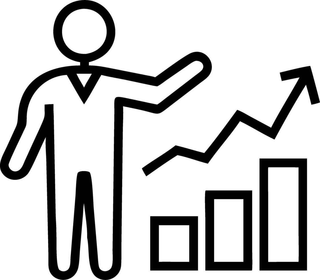 Business Leader Delivering a Presentation vector