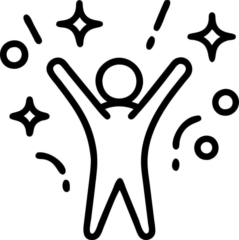 Business person celebrating success with abstract confetti bokeh vector