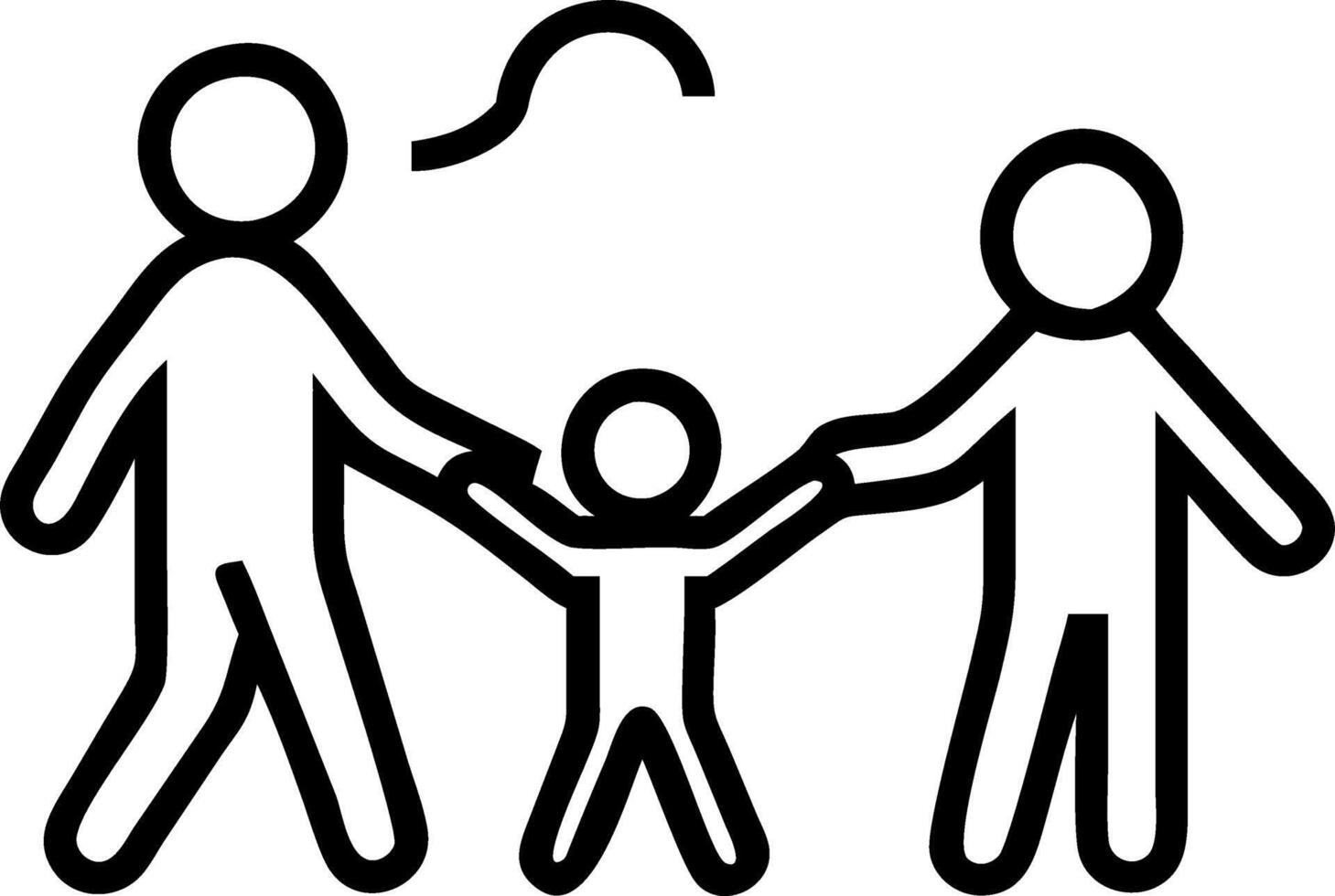 Candid image of a family participating in a charity walk event vector