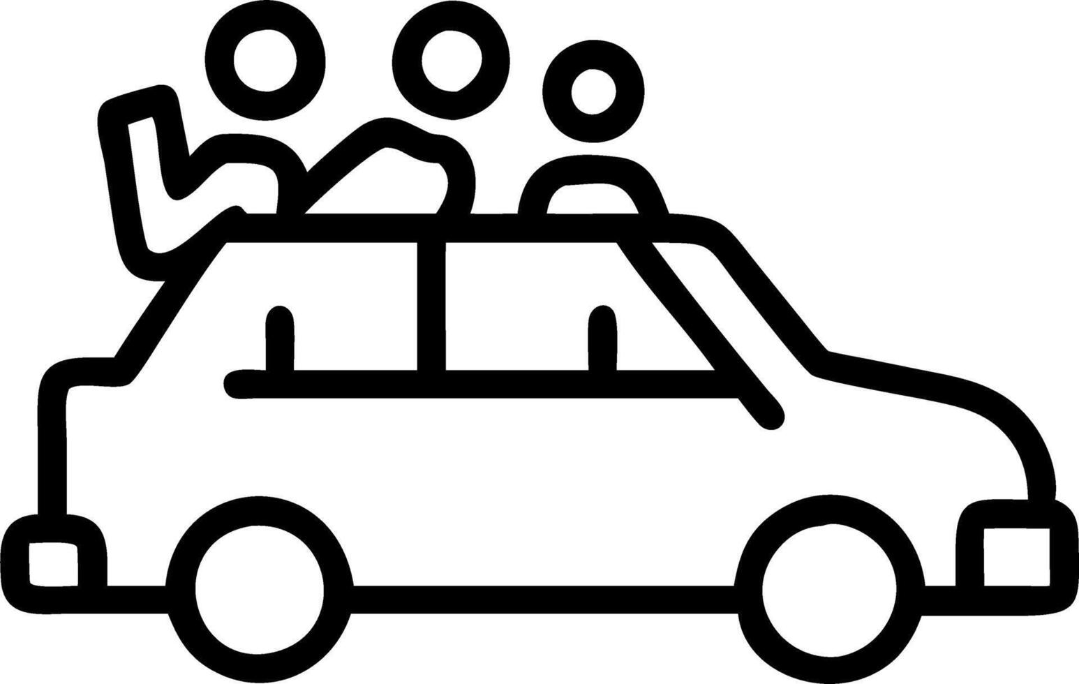 Candid image of a family packing their car for a road trip adventure vector