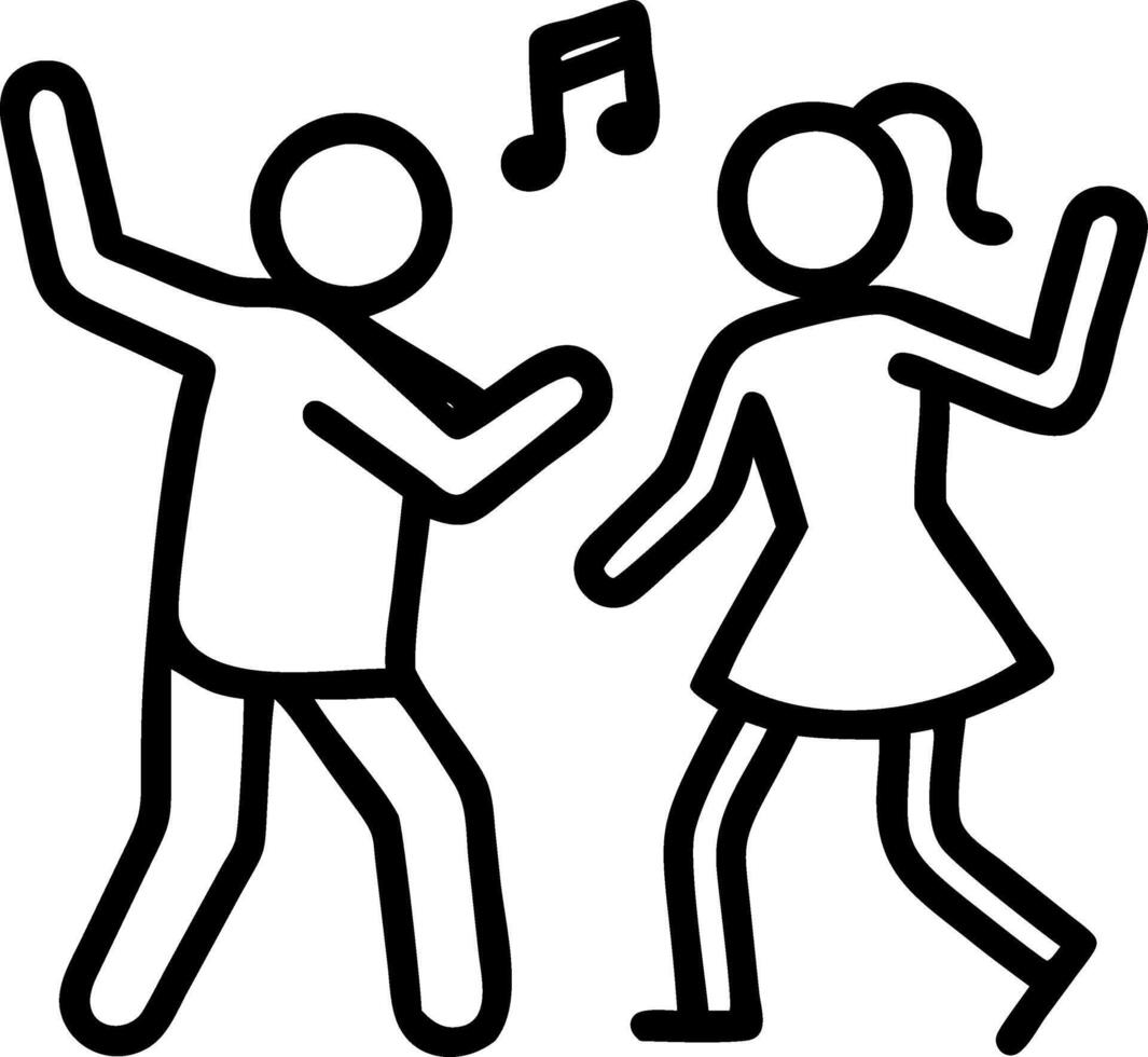 Candid image of a young couple attending a music festival vector