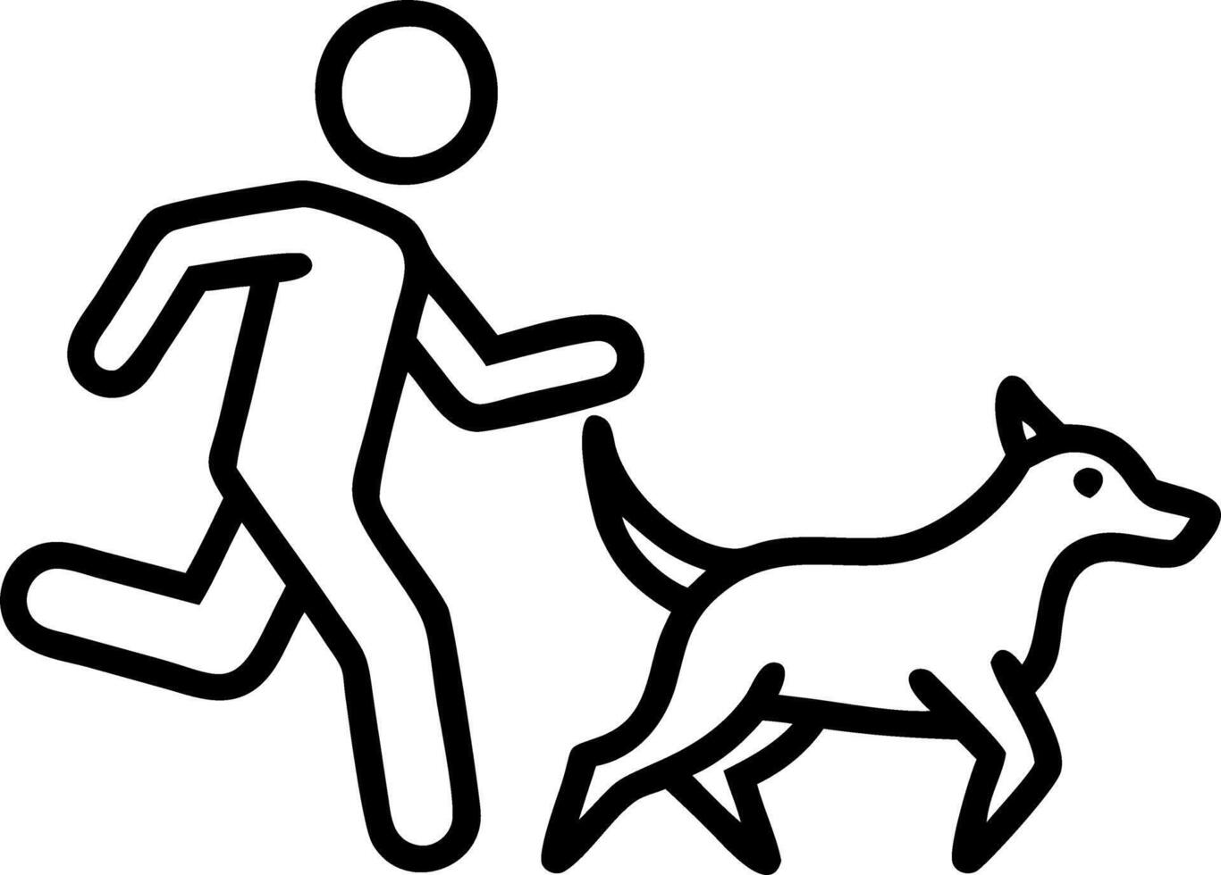 Candid Moment of Dog and Owner at the Beach vector