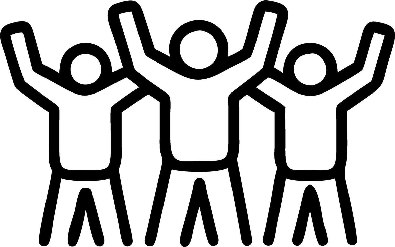 Candid photo of a family cheering at a local sports game vector